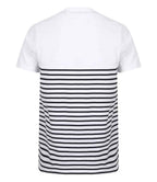Front Row Unisex Breton Striped T-Shirt - White/Navy