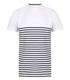 Front Row Unisex Breton Striped T-Shirt - White/Navy