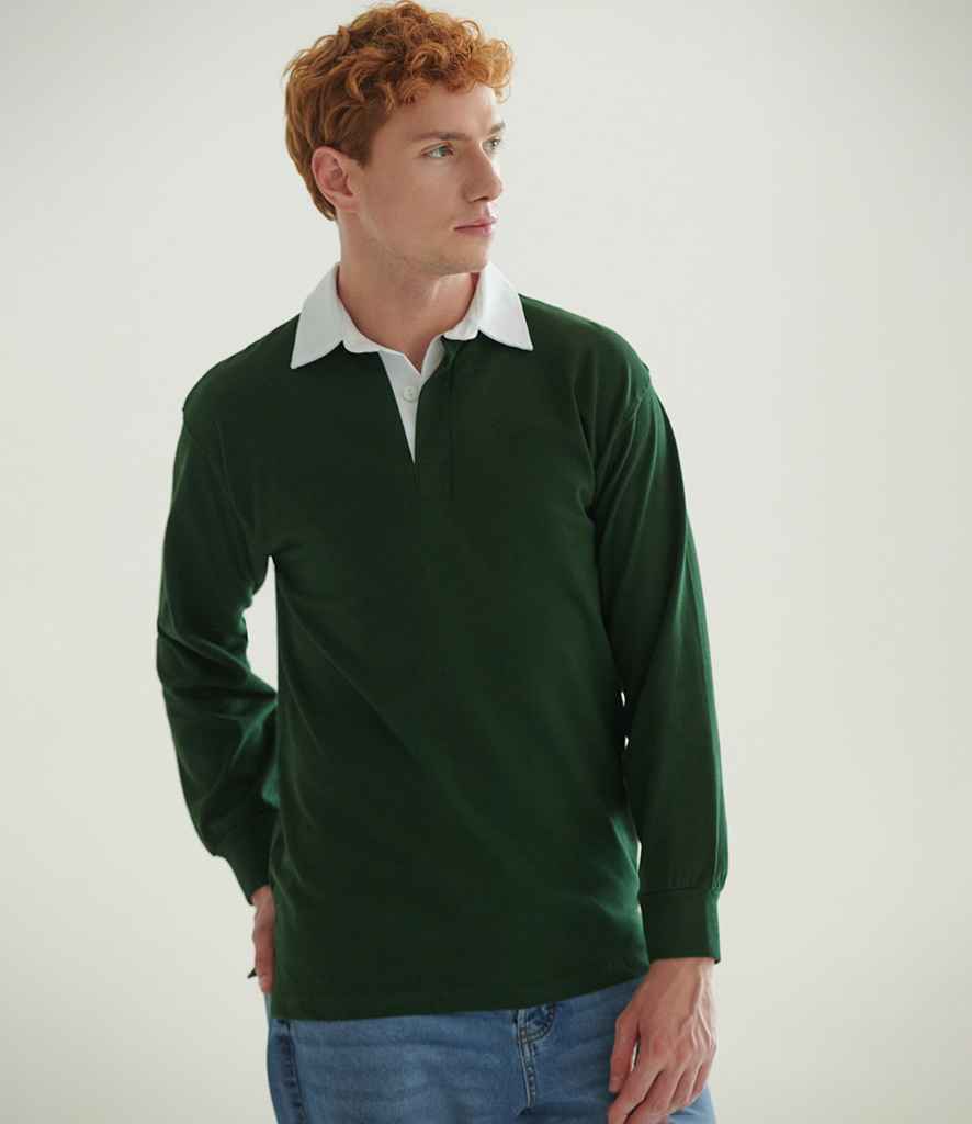 Front Row Original Rugby Shirt - Bottle Green