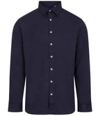 Front Row Casual Long Sleeve Shirt - Washed Navy