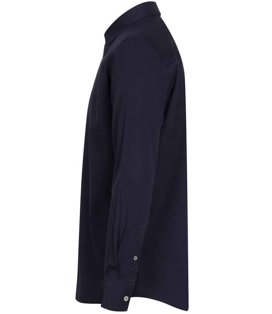 Front Row Casual Long Sleeve Shirt - Washed Navy