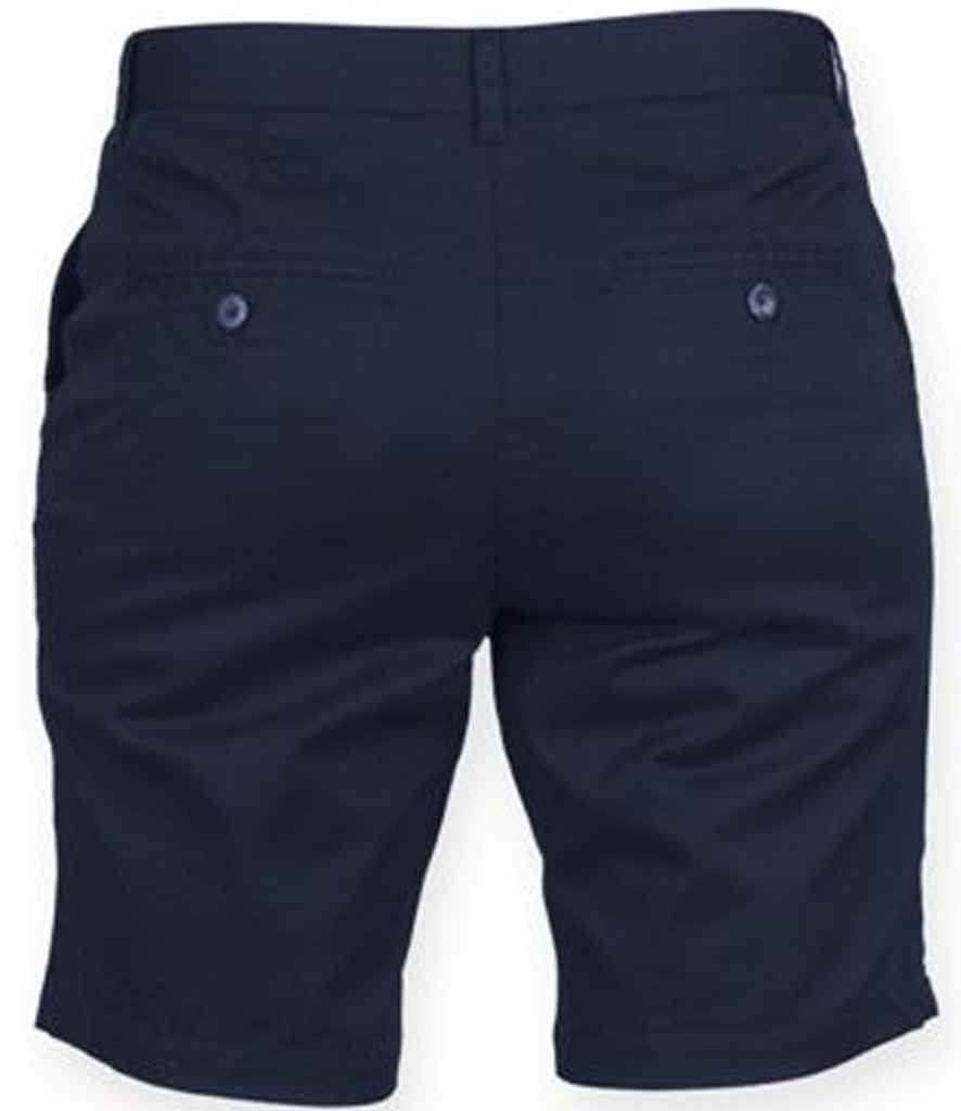 Front Row Ladies Stretch Chino Shorts - Navy