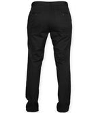 Front Row Ladies Stretch Chino Trousers - Black