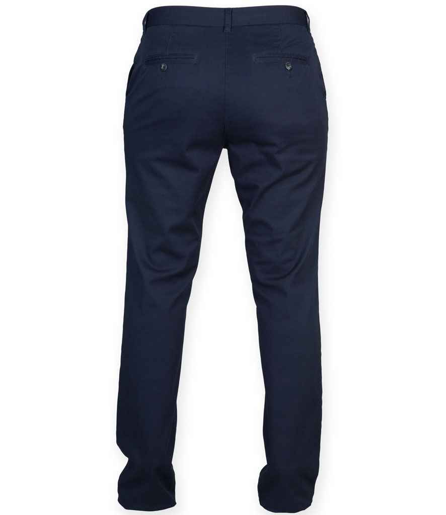Front Row Ladies Stretch Chino Trousers - Navy