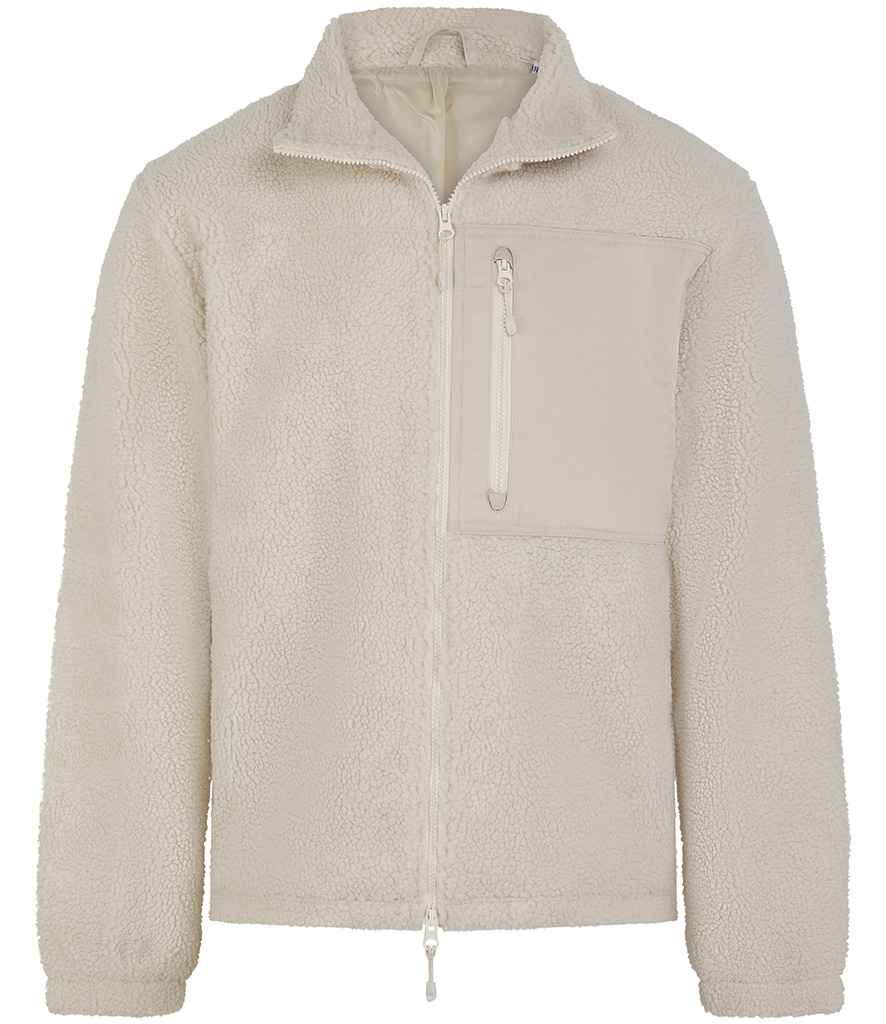 Front Row Recycled Sherpa Fleece Jacket - Natural