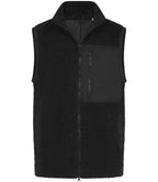 Front Row Recycled Sherpa Gilet - Black