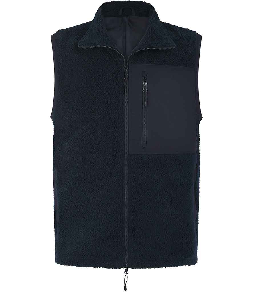 Front Row Recycled Sherpa Gilet - Navy