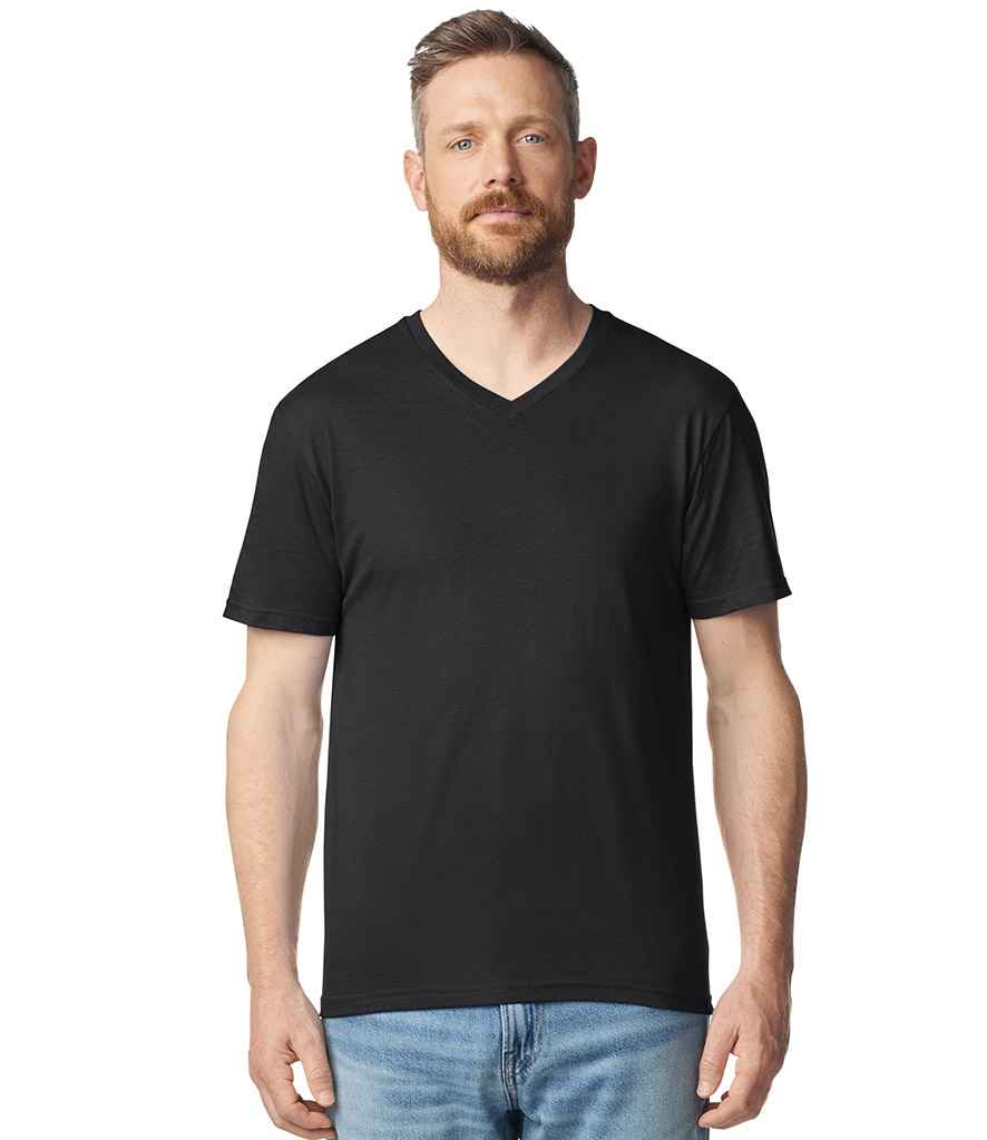 Gildan SoftStyle® V Neck T-Shirt - Black