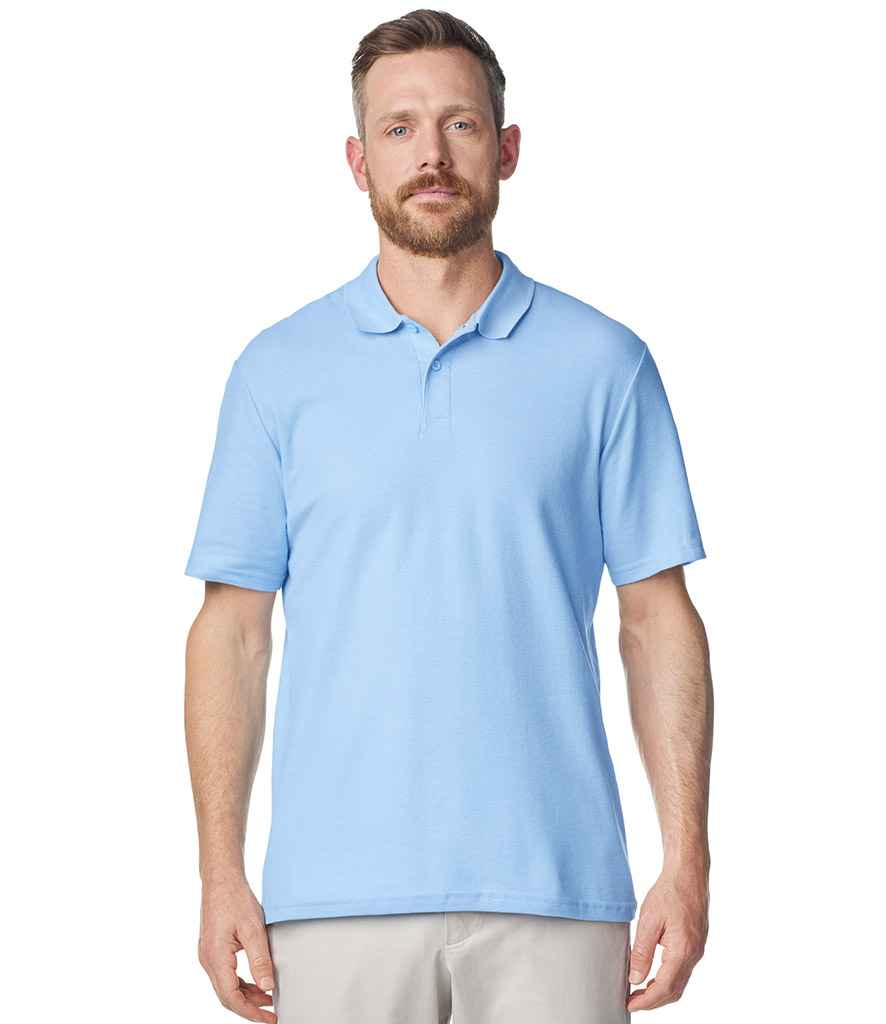 Gildan SoftStyle® Double Piqué Polo Shirt - Light Blue