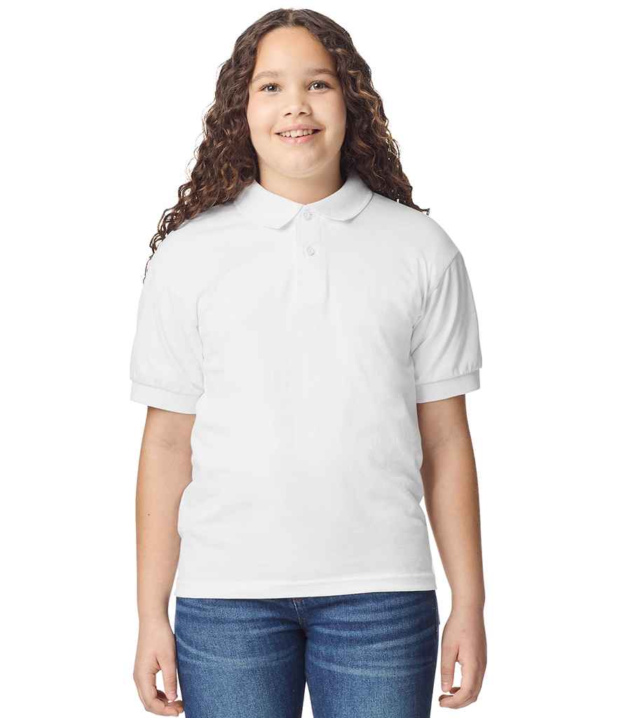 Gildan Kids DryBlend® Jersey Polo Shirt - White