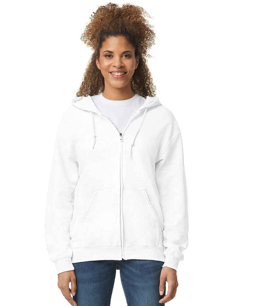 Gildan Heavy Blend™ Zip Hooded Sweatshirt - White