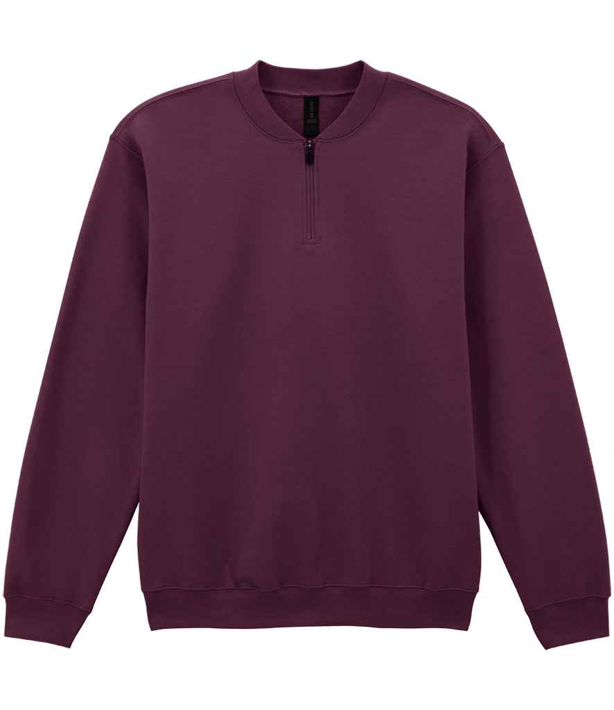 Gildan SoftStyle® Midweight Fleece 1/4 Zip Sweatshirt - Maroon