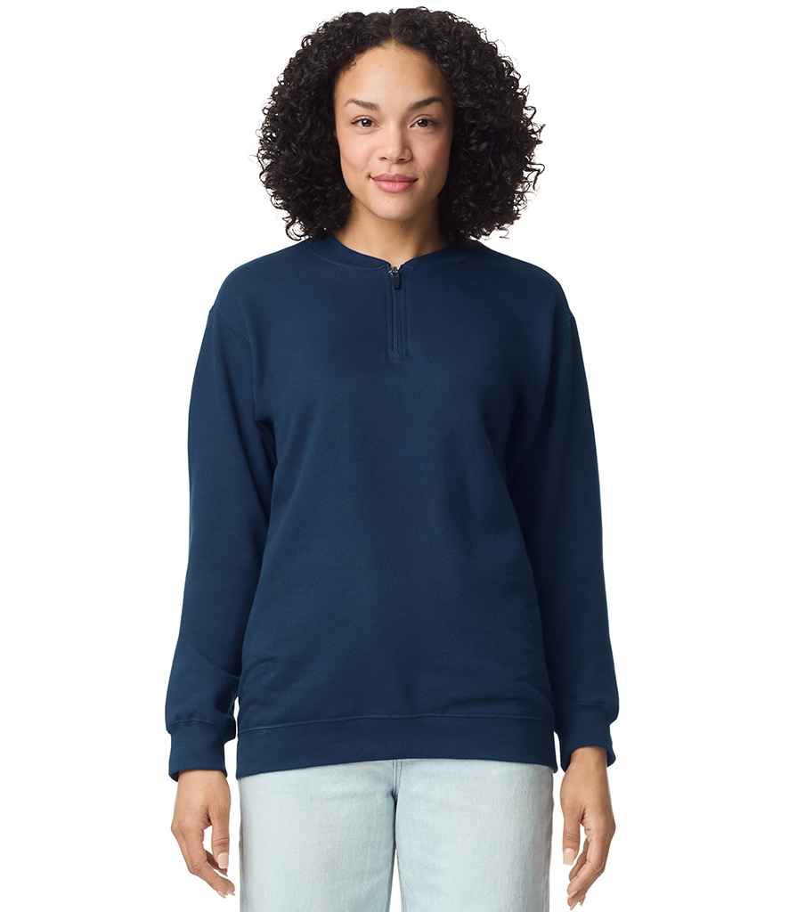 Gildan SoftStyle® Midweight Fleece 1/4 Zip Sweatshirt - Navy