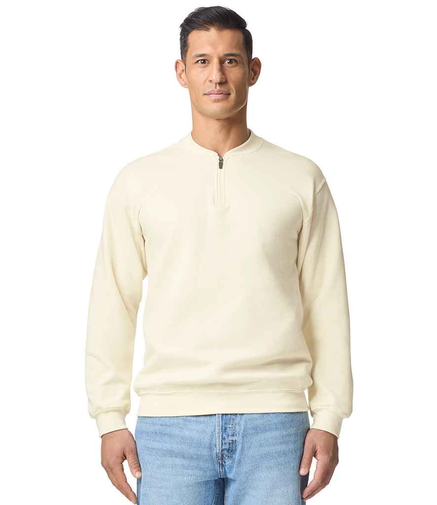 Gildan SoftStyle® Midweight Fleece 1/4 Zip Sweatshirt - Off White