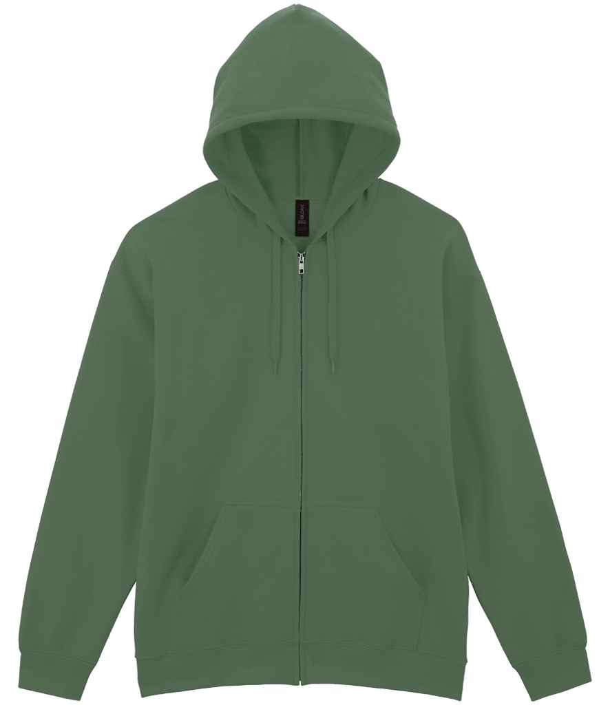 Gildan SoftStyle® Midweight Full Zip Hooded Sweatshirt - Military Green