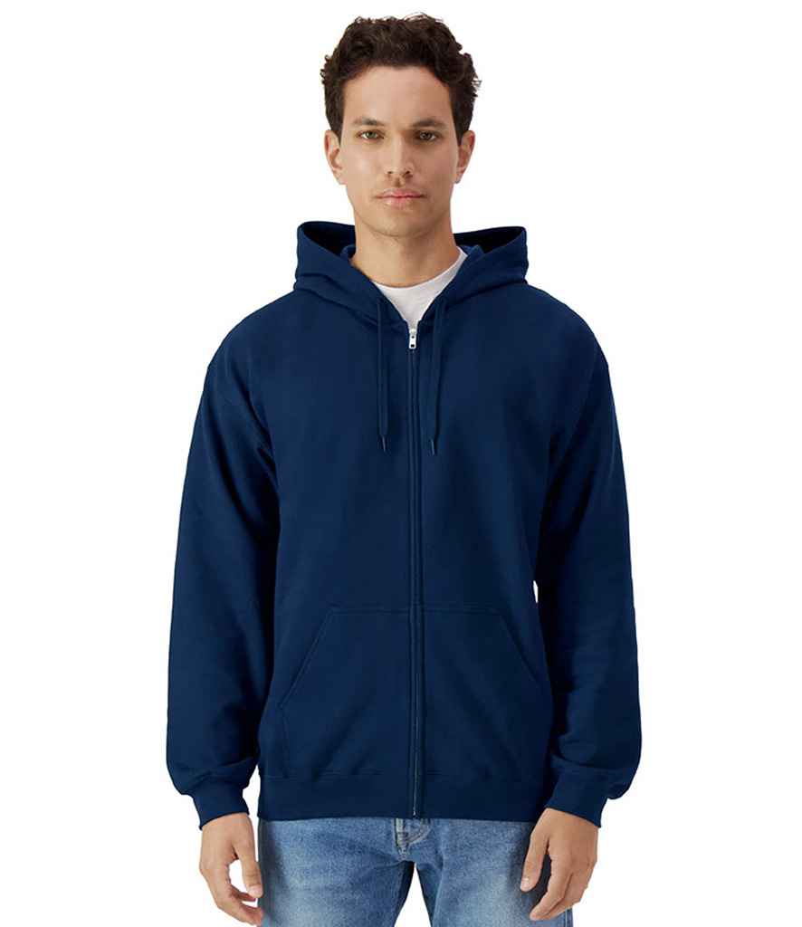 Gildan SoftStyle® Midweight Full Zip Hooded Sweatshirt - Navy
