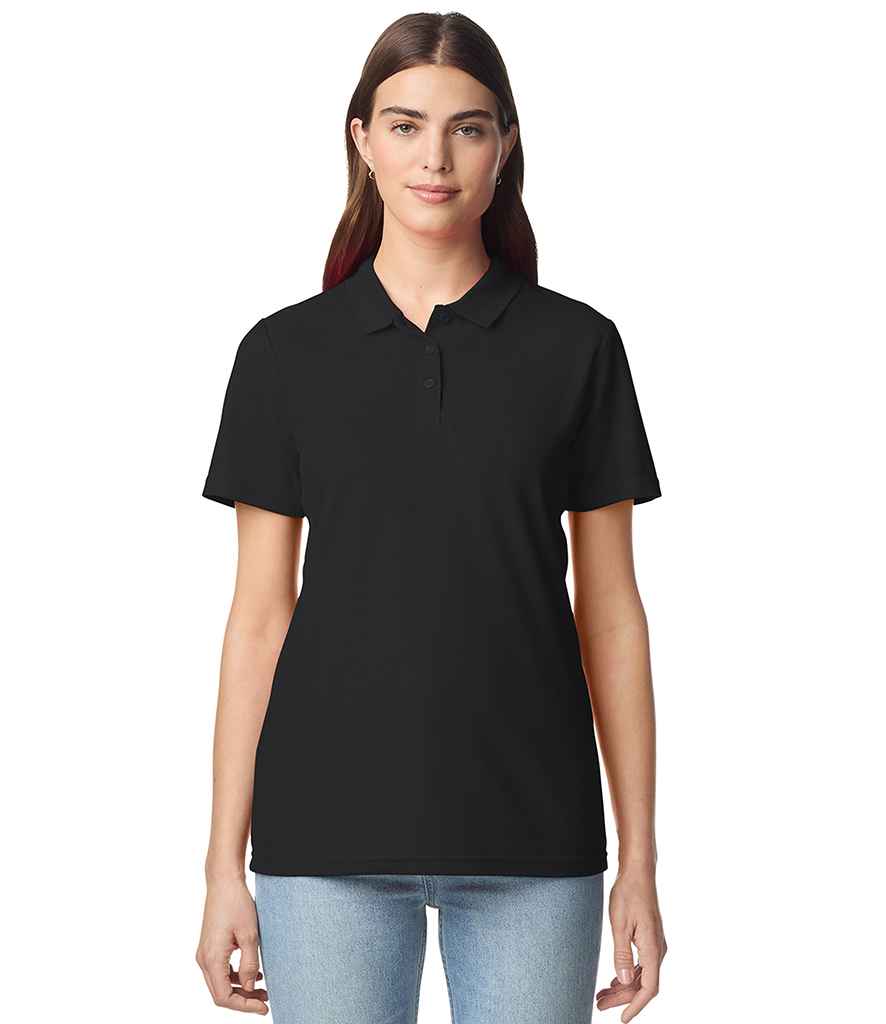 Gildan Ladies SoftStyle® Double Piqué Polo Shirt - Black