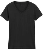 Gildan Ladies SoftStyle® V Neck T-Shirt - Black