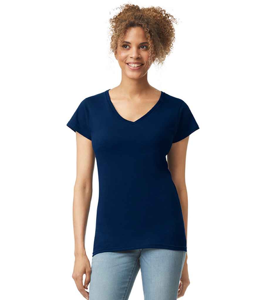 Gildan Ladies SoftStyle® V Neck T-Shirt - Navy