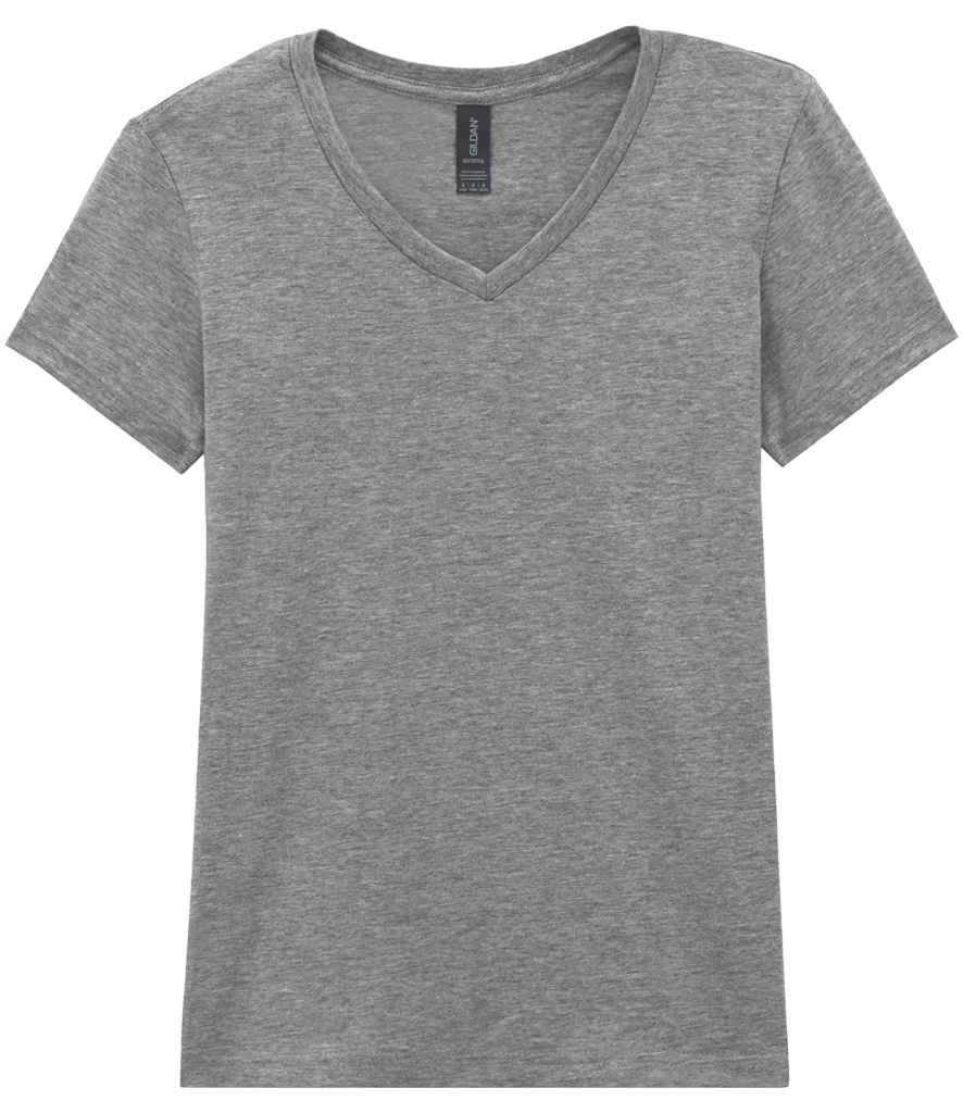 Gildan Ladies SoftStyle® V Neck T-Shirt - Sport Grey