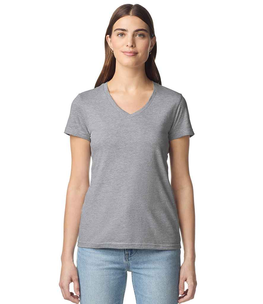 Gildan Ladies SoftStyle® V Neck T-Shirt - Sport Grey
