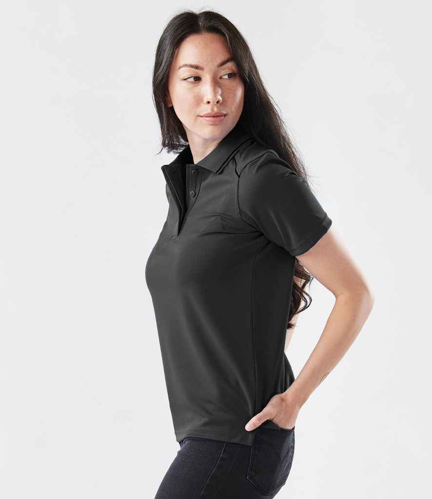 Stormtech Ladies Endurance HD Polo Shirt - Black/Dolphin