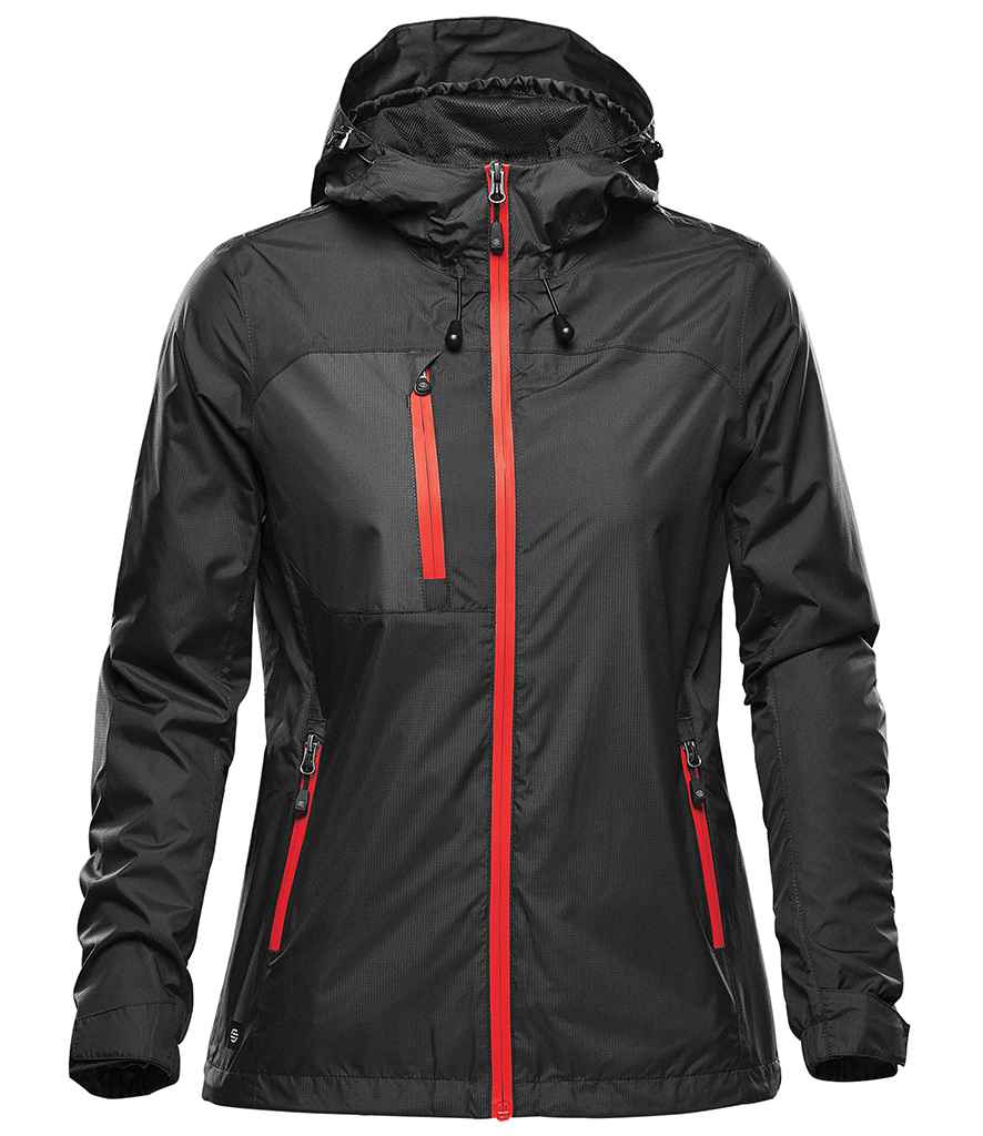 Stormtech Ladies Olympia Shell Jacket - Black/Bright Red