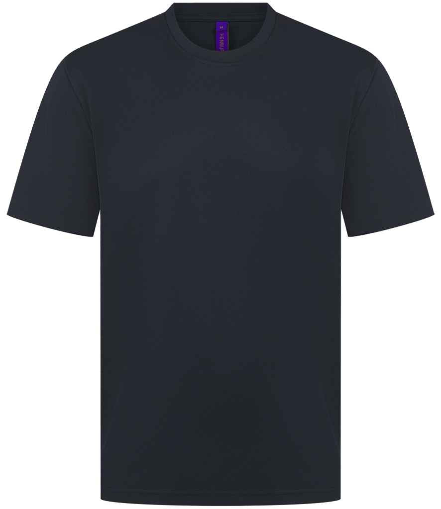 Henbury Unisex Coolplus® Wicking Piqué T-Shirt - Navy