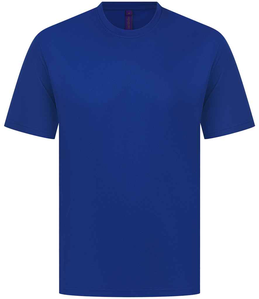 Henbury Unisex Coolplus® Wicking Piqué T-Shirt - Royal Blue