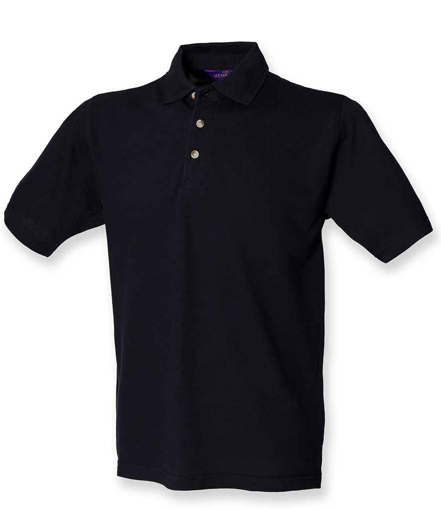 Henbury Classic Heavy Cotton Piqué Polo Shirt - Navy