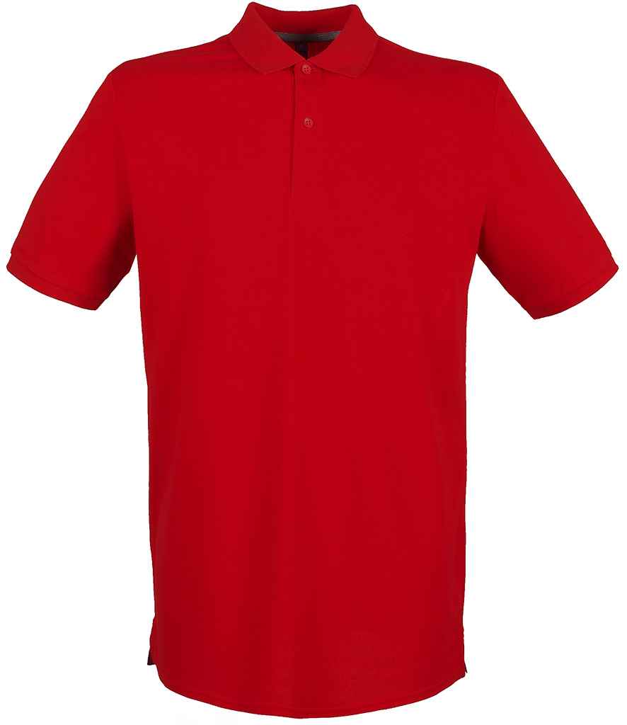 Henbury Modern Fit Cotton Piqué Polo Shirt - Classic Red