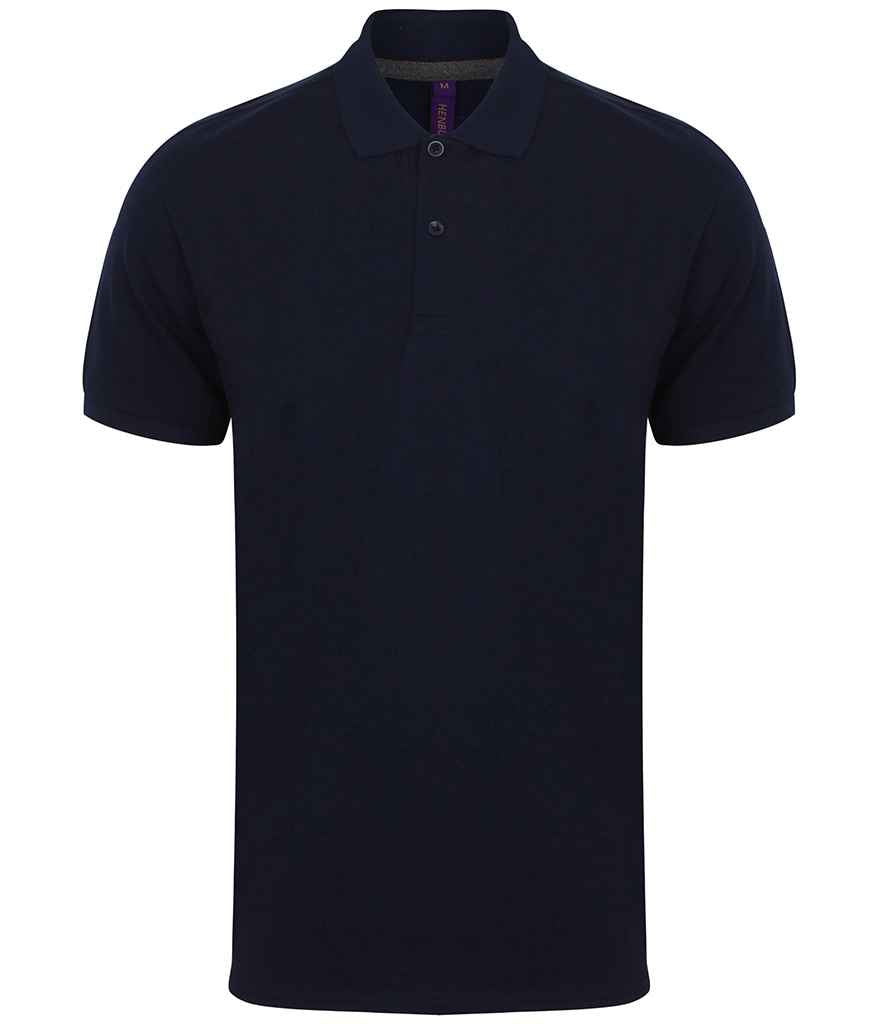 Henbury Modern Fit Cotton Piqué Polo Shirt - Navy