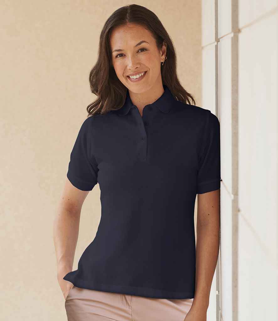Henbury Ladies Classic Cotton Piqué Polo Shirt - Navy