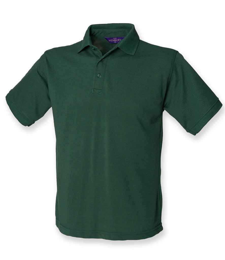 Henbury Heavy Poly/Cotton Piqué Polo Shirt - Bottle Green