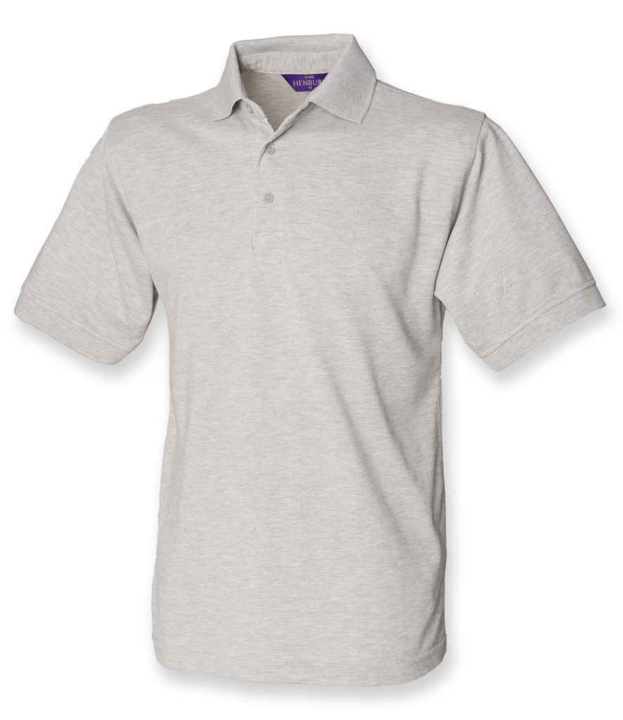 Henbury Heavy Poly/Cotton Piqué Polo Shirt - Heather Grey