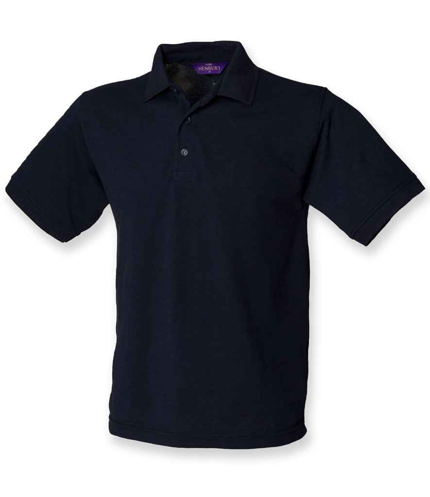 Henbury Heavy Poly/Cotton Piqué Polo Shirt - Navy