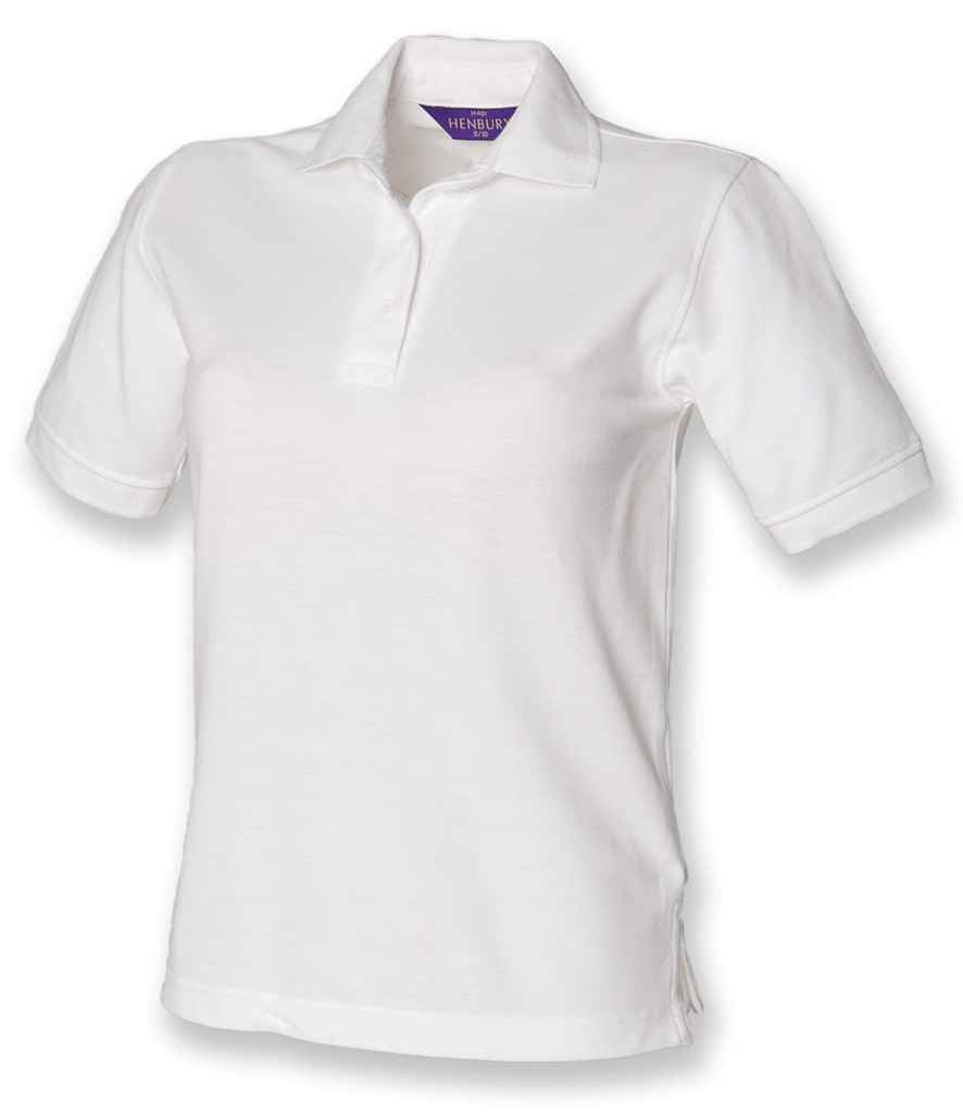 Henbury Ladies Poly/Cotton Piqué Polo Shirt - White
