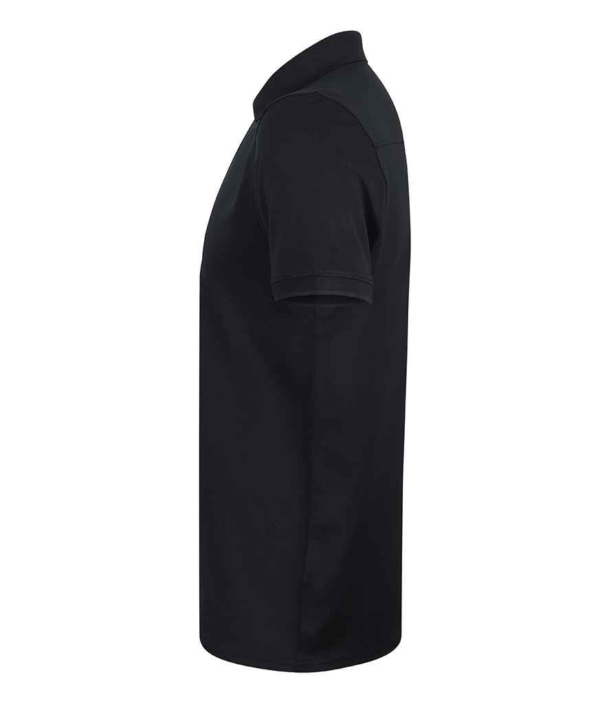 Henbury Slim Fit Stretch Microfine Piqué Polo Shirt - Navy