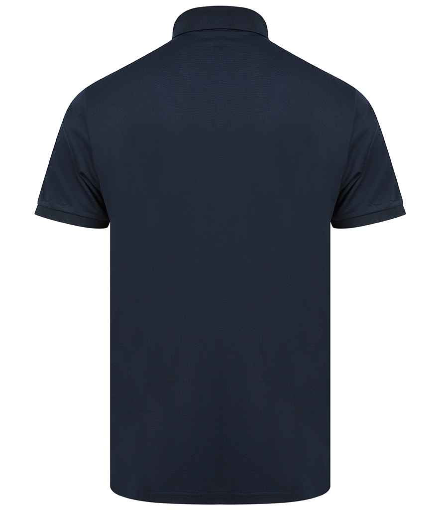Henbury Recycled Polyester Piqué Polo Shirt - Navy