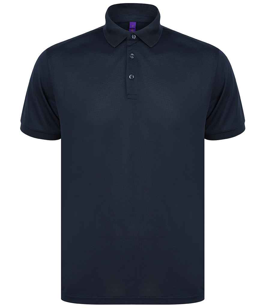 Henbury Recycled Polyester Piqué Polo Shirt - Navy