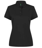 Henbury Ladies Recycled Polyester Polo Shirt - Black
