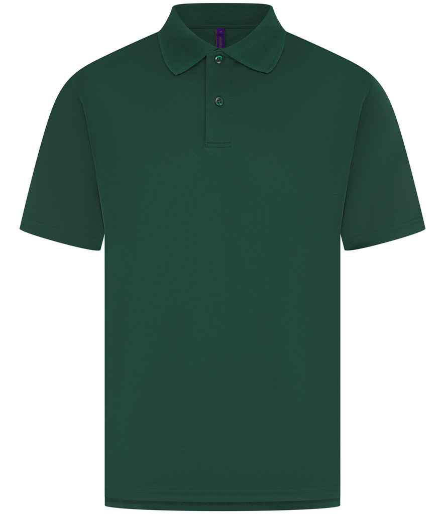 Henbury Coolplus® Wicking Piqué Polo Shirt - Bottle Green