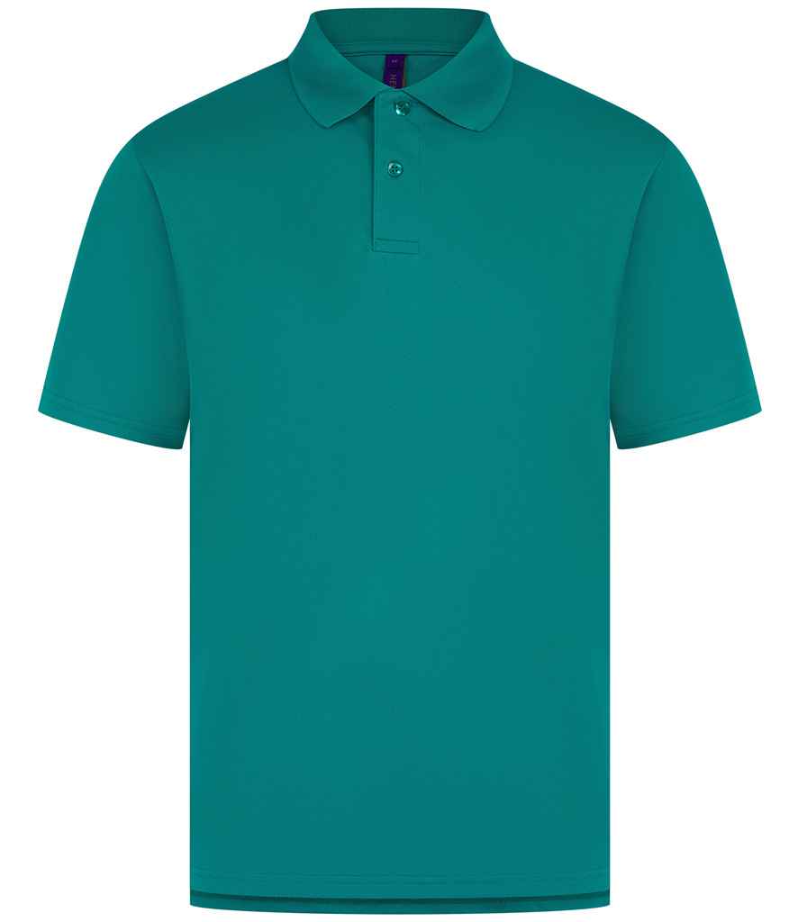 Henbury Coolplus® Wicking Piqué Polo Shirt - Bright Jade