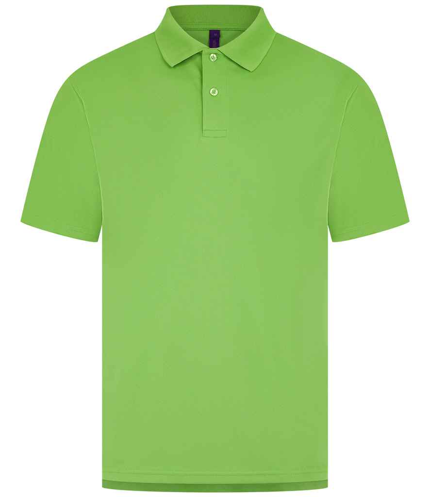 Henbury Coolplus® Wicking Piqué Polo Shirt - Lime Green