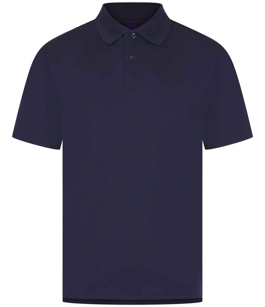 Henbury Coolplus® Wicking Piqué Polo Shirt - Oxford Navy