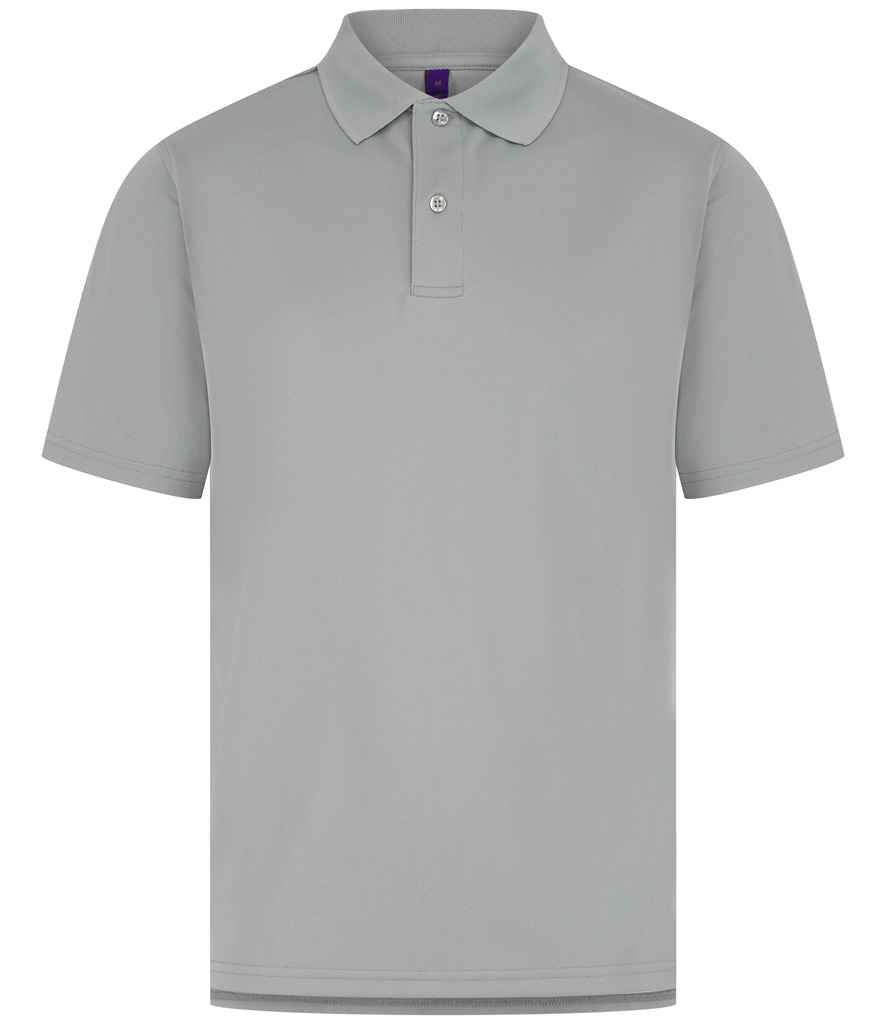 Henbury Coolplus® Wicking Piqué Polo Shirt - Silver