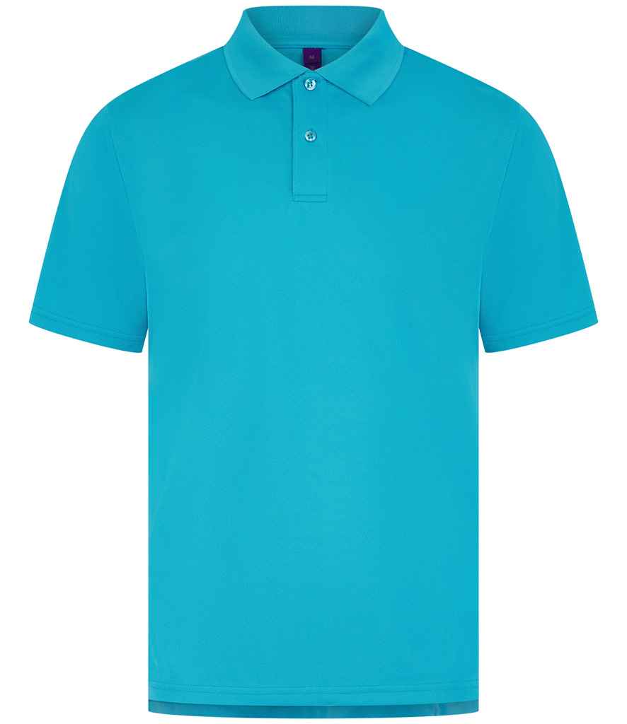 Henbury Coolplus® Wicking Piqué Polo Shirt - Turquoise Blue