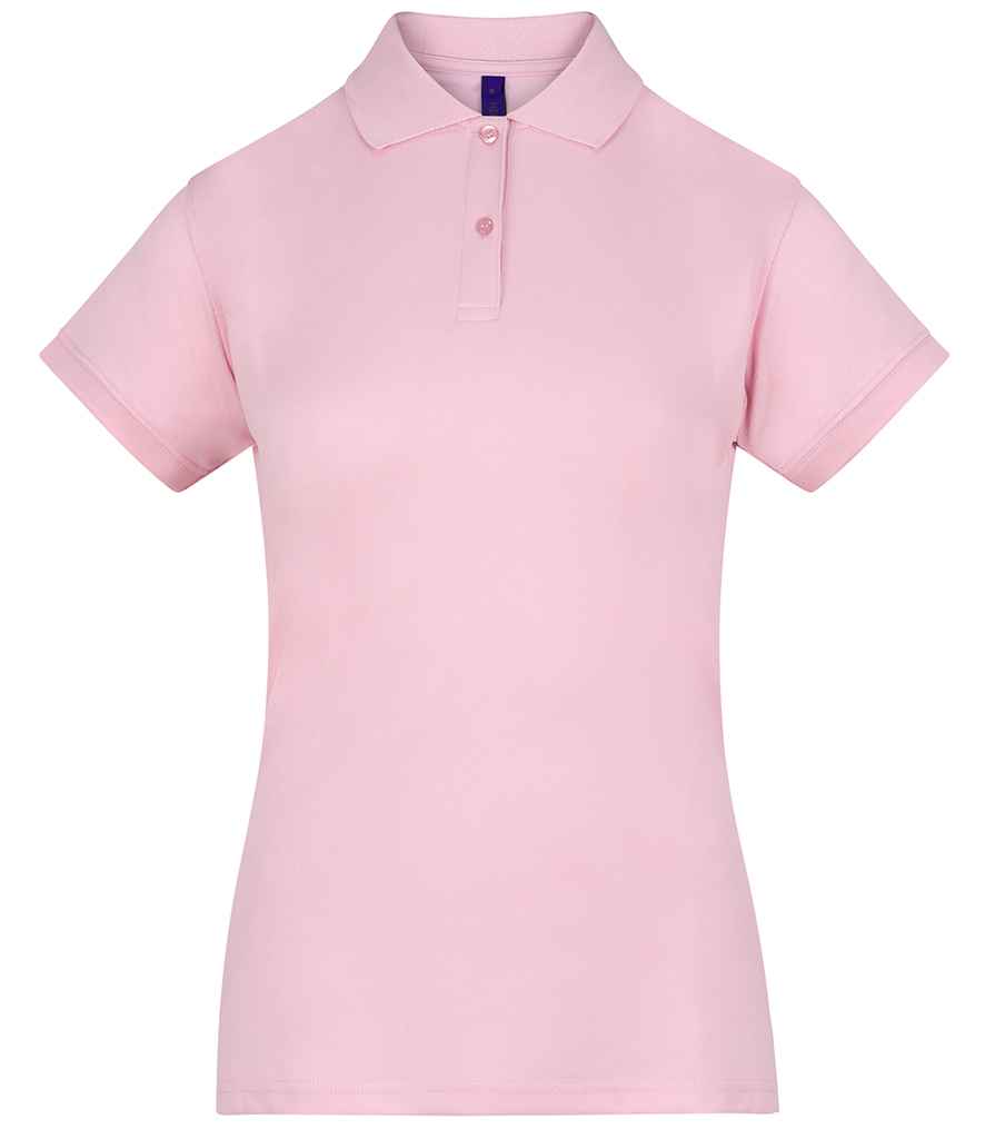 Henbury Ladies Coolplus® Wicking Piqué Polo Shirt - Baby Pink