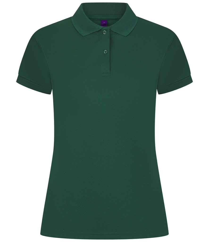 Henbury Ladies Coolplus® Wicking Piqué Polo Shirt - Bottle Green