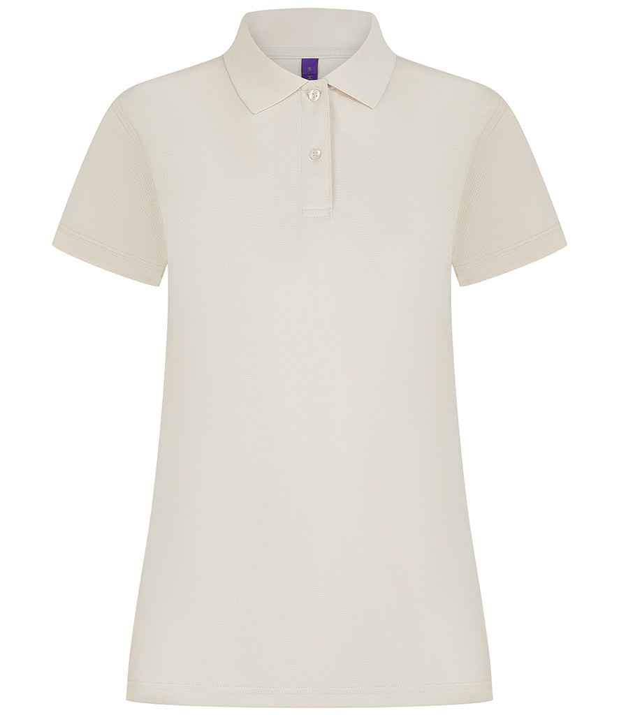 Henbury Ladies Coolplus® Wicking Piqué Polo Shirt - Natural